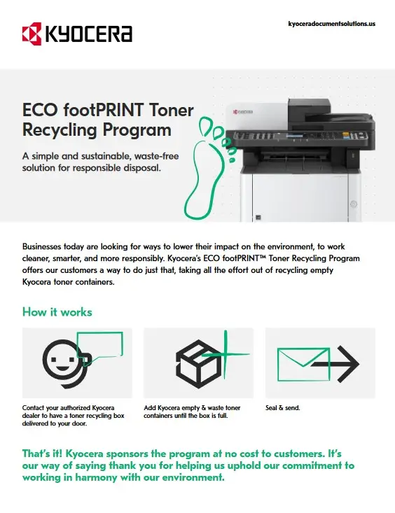 ECO FootPRINT, Kyocera, Enviroment, Resource Data Systems