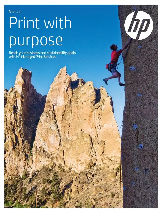 HP, Print With Purpose, MPS Brochure, Cover, HP, Hewlett Packard, Resource Data Systems