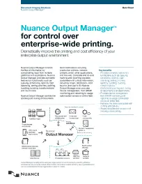 KM, Nuance, Output Manager, Brochure, Konica-Minolta, Resource Data Systems