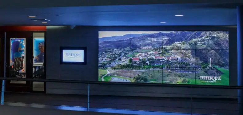 Pepperdine, Video Wall, Digital Signage, Toshiba, Resource Data Systems