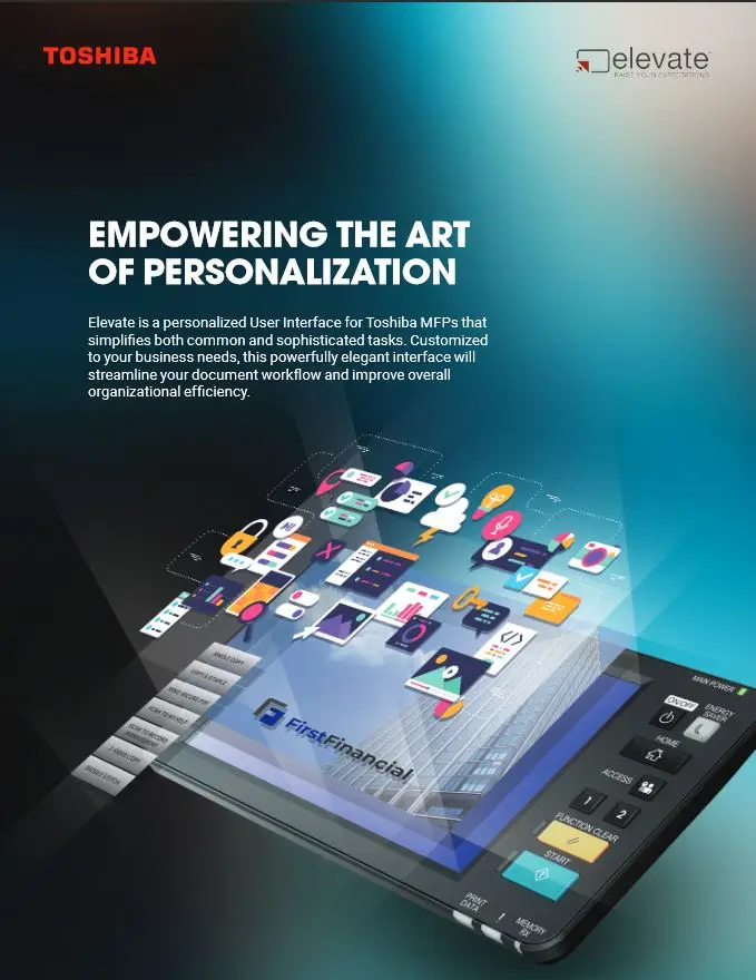 Elevate, Brochure, Toshiba, Resource Data Systems