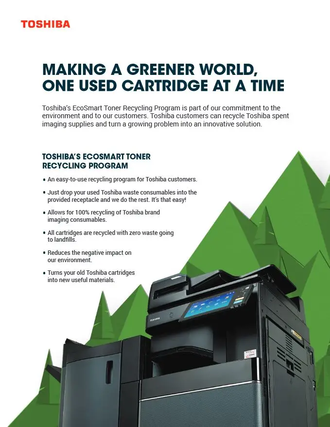 Toner Recycling Program, Toshiba, Resource Data Systems