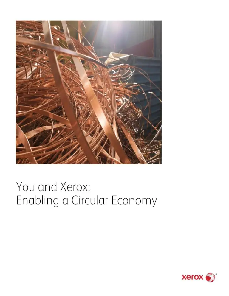 Enabling A Circular Economy, Go Green, Recycle, Xerox, Environment, Resource Data Systems