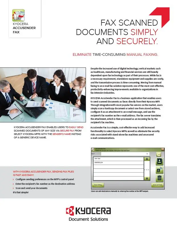 Kyocera, Software, Capture, Distribution, Accusender Fax, Resource Data Systems