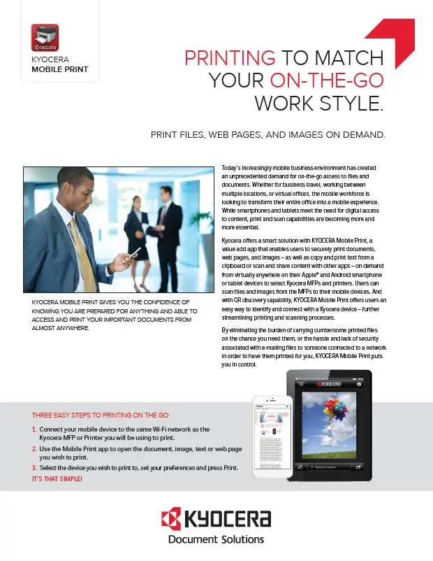 Kyocera, Software, Mobile, Cloud, Kyocera, Mobile Print, Resource Data Systems