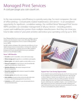a cost per page that you can count on, MPS, Managed Print Services, Xerox, Resource Data Systems