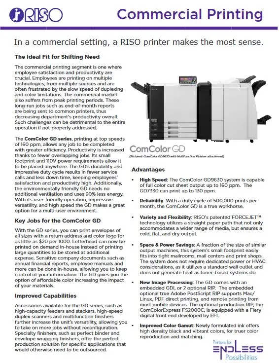 Commercial Printing, Riso, Resource Data Systems