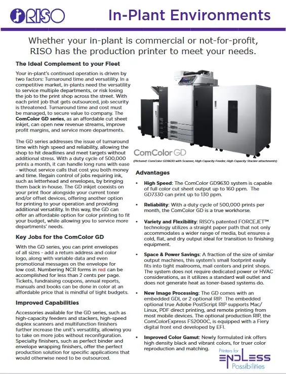 In Plant Environments, Riso, Resource Data Systems