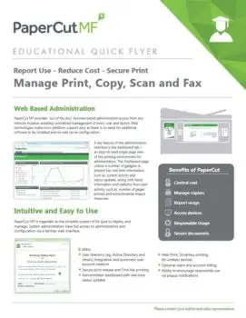 Papercut, Mf, Education Flyer, Resource Data Systems
