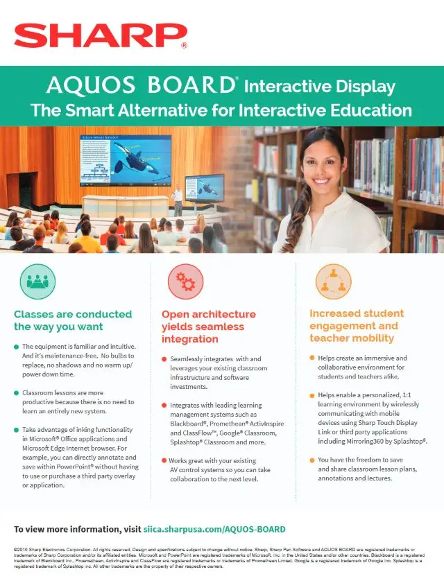 Sharp, Aquos Board, Education, Resource Data Systems