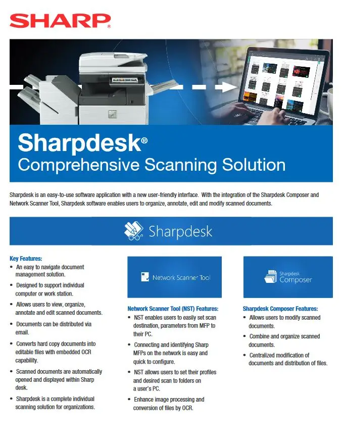 Sharp, Sharpdesk, scanning solution, Resource Data Systems