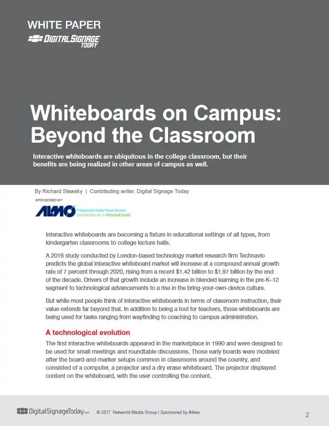 Sharp Whiteboards On Campus, Resource Data Systems