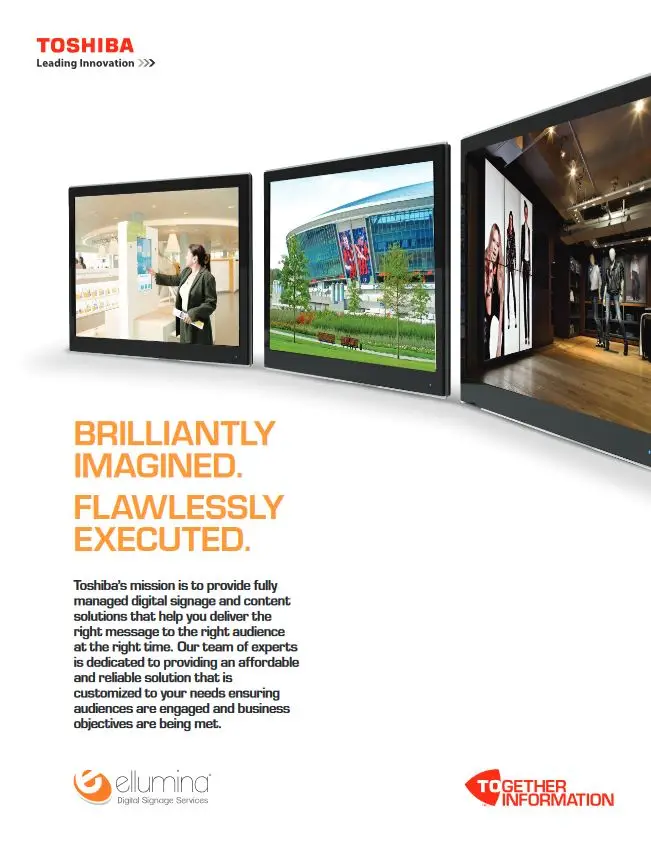 Ellumina, Digital Signage, Digital Signage, Toshiba, Resource Data Systems