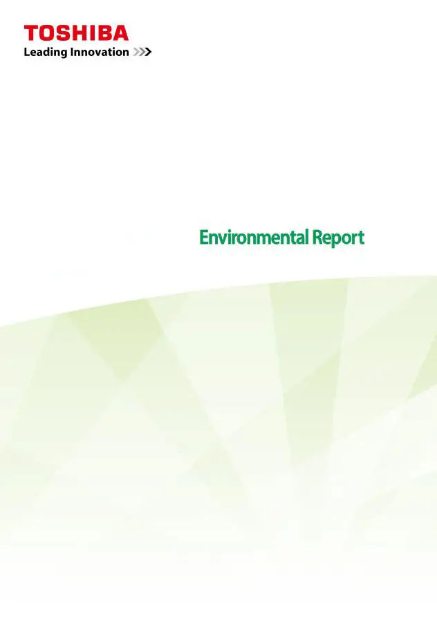 Environment, Report, responsibility, Toshiba, Resource Data Systems